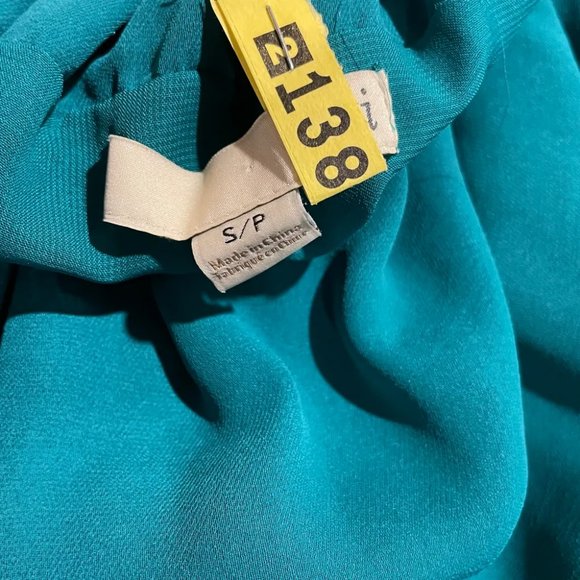 Teal Blue Dress with Black Tie - Picture 6 of 6